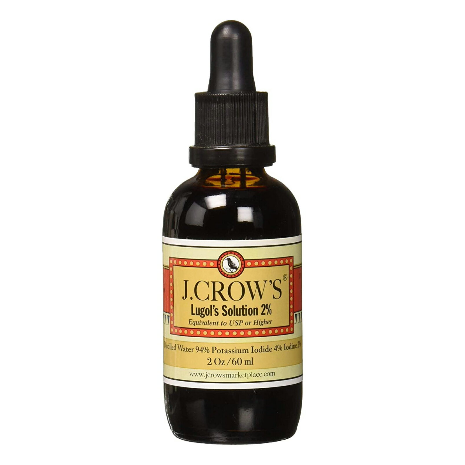 J.CROW'S? Lugol's Solution of Iodine 2% 2oz 1