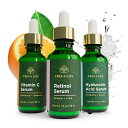 Tree of Life Vitamin C, Retinol and Hyaluronic Acid serum for Brightening, Firming, & Hydrating for Face - 3 Ct x 1 Fl Oz