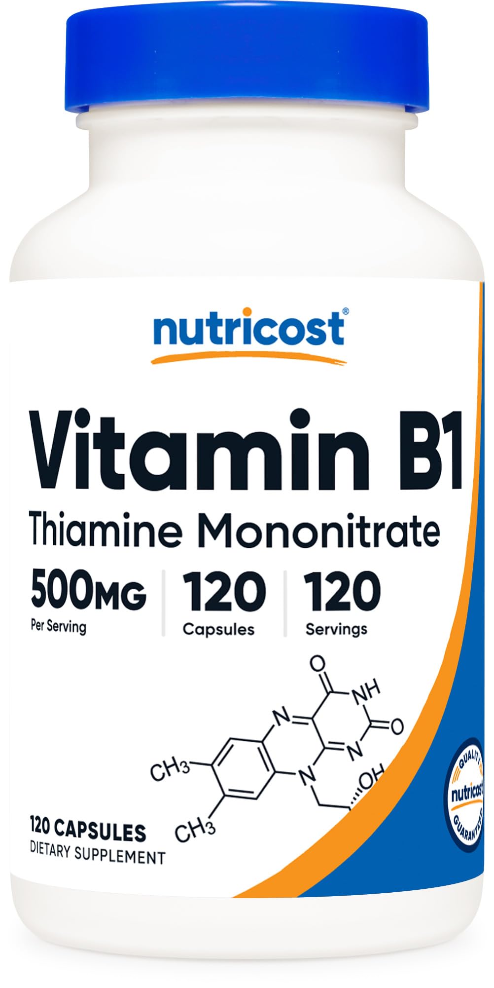 Nutricost Vitamin B1 Thiamin 500mg, 120 Capsules