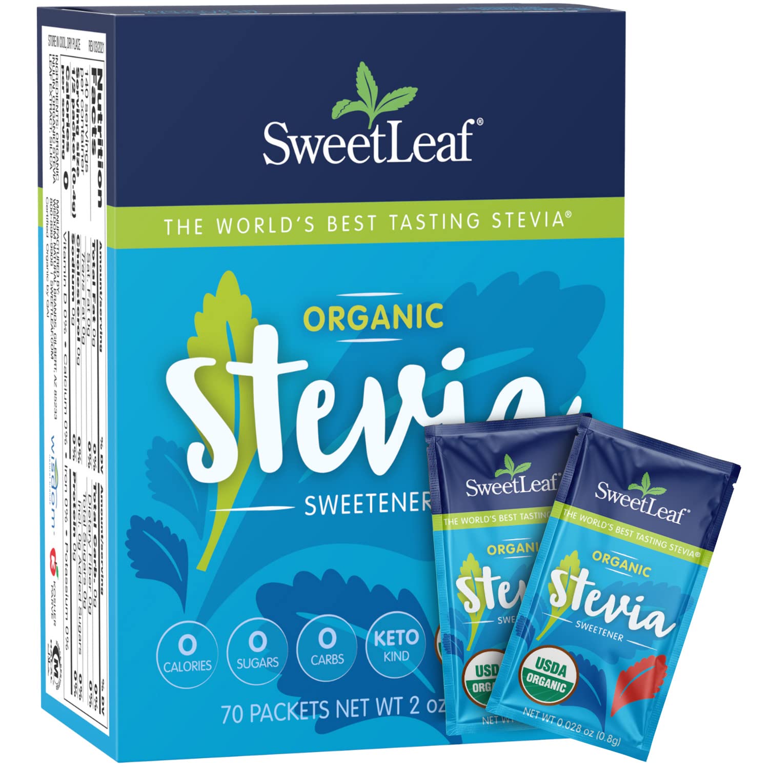 Sweet Leaf Stevia Organic Sweet Leaf Stevia PKets 70 ct by SweetLeaf