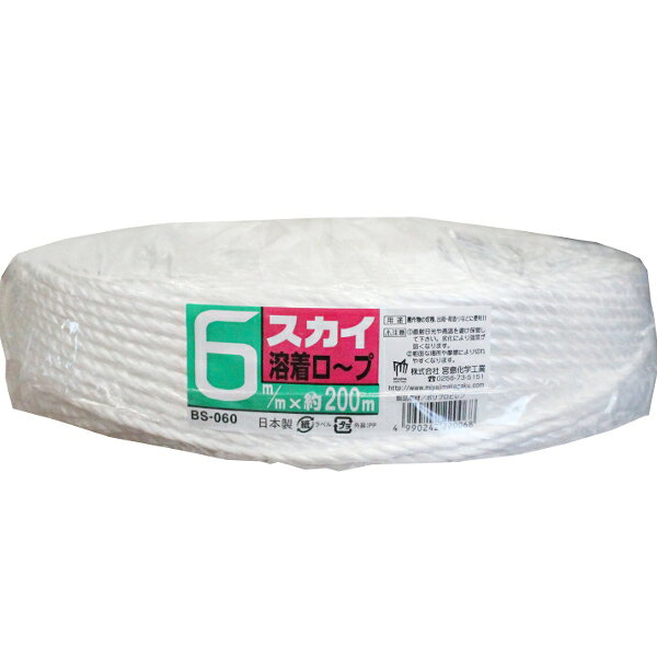 Rakuten - スカイ溶着ロープ　6mm × 200m