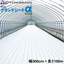 イノベックス 防草シート ダイオグランドシートαホワイト 幅300cm×長さ100m (防草兼反射シート)