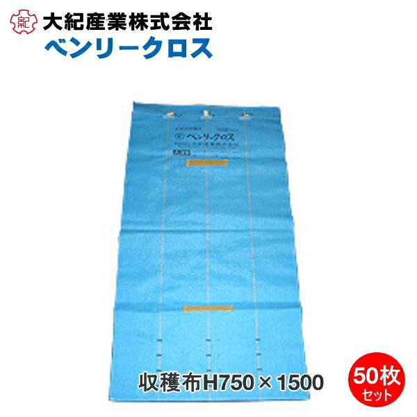 大紀産業　ベンリークロスH750×1500　ブルー　75cm×150cm　(50枚セット)