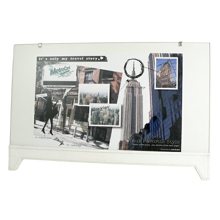 フォトフレーム レザーフォトスタンド L イシグロ 30617 ホワイト フォトスタンド おしゃれ 写真立て 【はこぽす対応商品】【コンビニ..