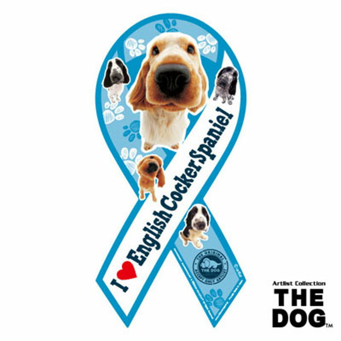 リボンマグネット　THE DOG（ザ・ドッグ）イングリッシュコッカースパニエル 【メール便発送】【送料込】マグネット リボン ステッカー