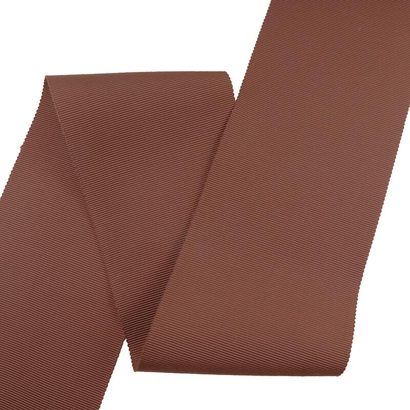 【1m単位のカット売り】80mm幅　ペタシャムリボン　ブラウン　ハンドメイド　手作り　手芸　ラッピング