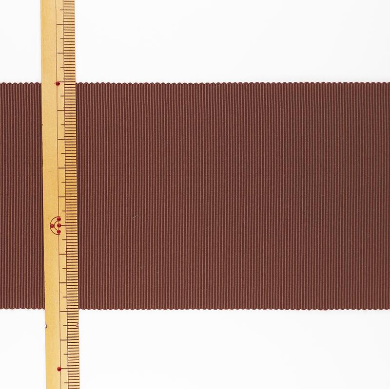 【1m単位のカット売り】80mm幅　ペタシャムリボン　ブラウン　ハンドメイド　手作り　手芸　ラッピング