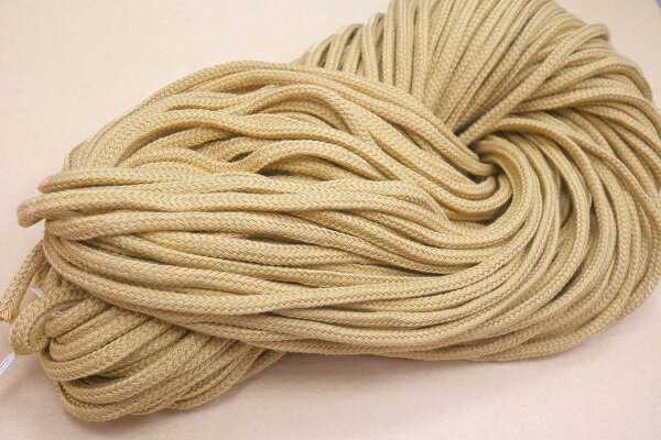 アクリル紐　アクリルコード　アクリルひも　【50M巻き売り】　香色　太さ4mm　手芸　ハンドメイド　＃11