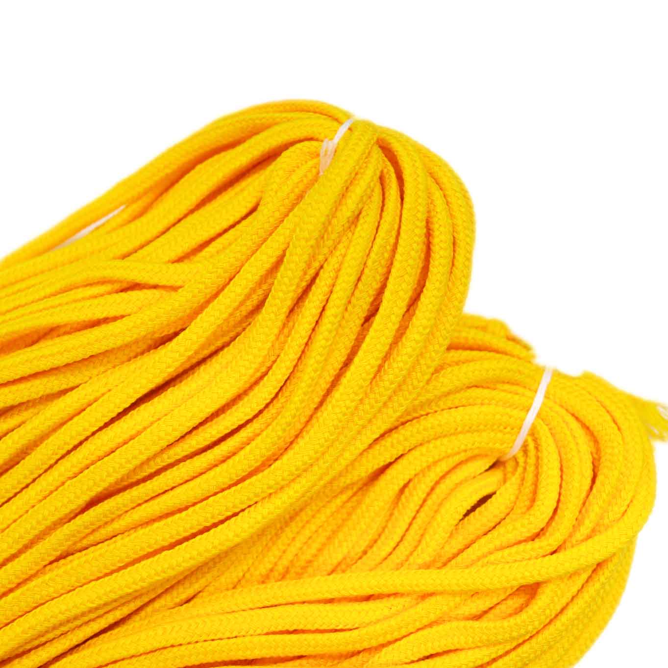 アクリル紐　アクリルコード　アクリルひも　【50M巻き売り】　イエロー　太さ4mm　手芸　ハンドメイド..