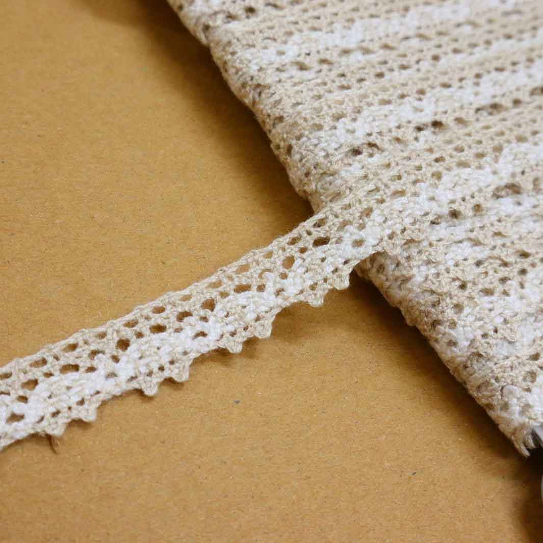 【3m巻】トーションレース　（12mm幅）麻　レーヨン【手芸用レース　洋服　ワンピース　裁縫　ハンドメイド　手芸　手作り】 others-10001044 OTHERS サンプル画像3