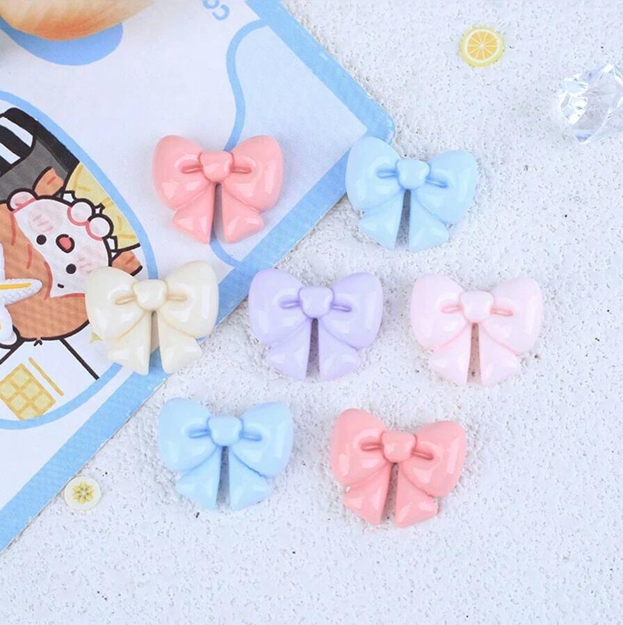 Rakuten - 【5個セット】　ぷっくり　リボン型　装飾　推し活　デコレーション　ホイップデコ　約20mm×17mm