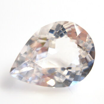 【UVカラーチェンジ】ホワイト スカポライト（スキャポライト）ペアシェイプ 約2.08cts