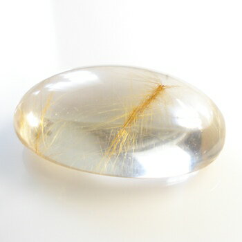 水晶 - 【ゴールデンルチル】ルチルクォーツ オーバルカボション 約49.75cts