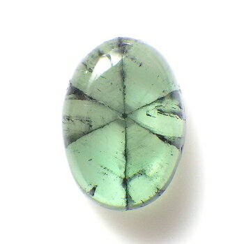 樂天商城 - 【きれいな6条線】トラピッチェエメラルドオーバルカボション 約1.75cts