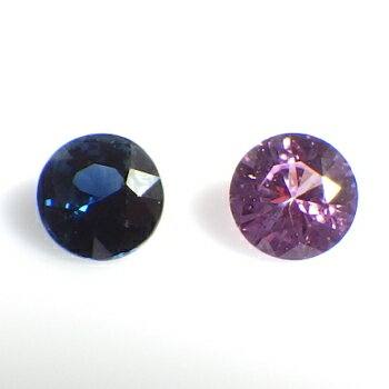 【ブルーサファイア＆ピンクサファイア】サファイア ペア ラウンド 約0.56cts