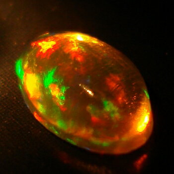 【とってもかわいい】【ひと粒のオーロラ】メキシコオパールオーバルカボション 約0.50cts