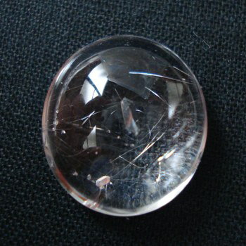 Rakuten - 【自然の驚異＆プラチナルチル】クォーツインクォーツオーバルカボション 約15.32cts