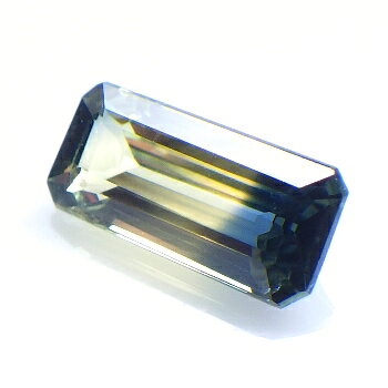 PedraMercadoの【バイカラーマニア必見イエロー＆ブルー】バイカラーサファイアロングオクタゴン 約1.23cts｜アングル2