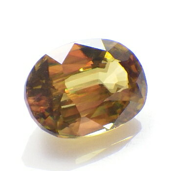 【魅惑のオリーブグリーン】スフェーンオーバルシェイプ 約2.72cts