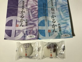 【鹿児島伝統銘菓】かるかん・塩豆かるかん手提げ(4個入)2袋セット【贈り物ギフトお茶うけ】