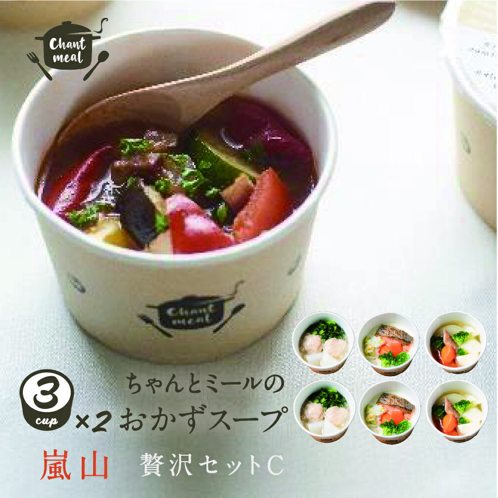 ちゃんとミール クラフトスープKYOTO 3種類各2個 合計6食アソート【嵐山】 具だくさん 冷凍 送料無料 ギフト 健康 野菜