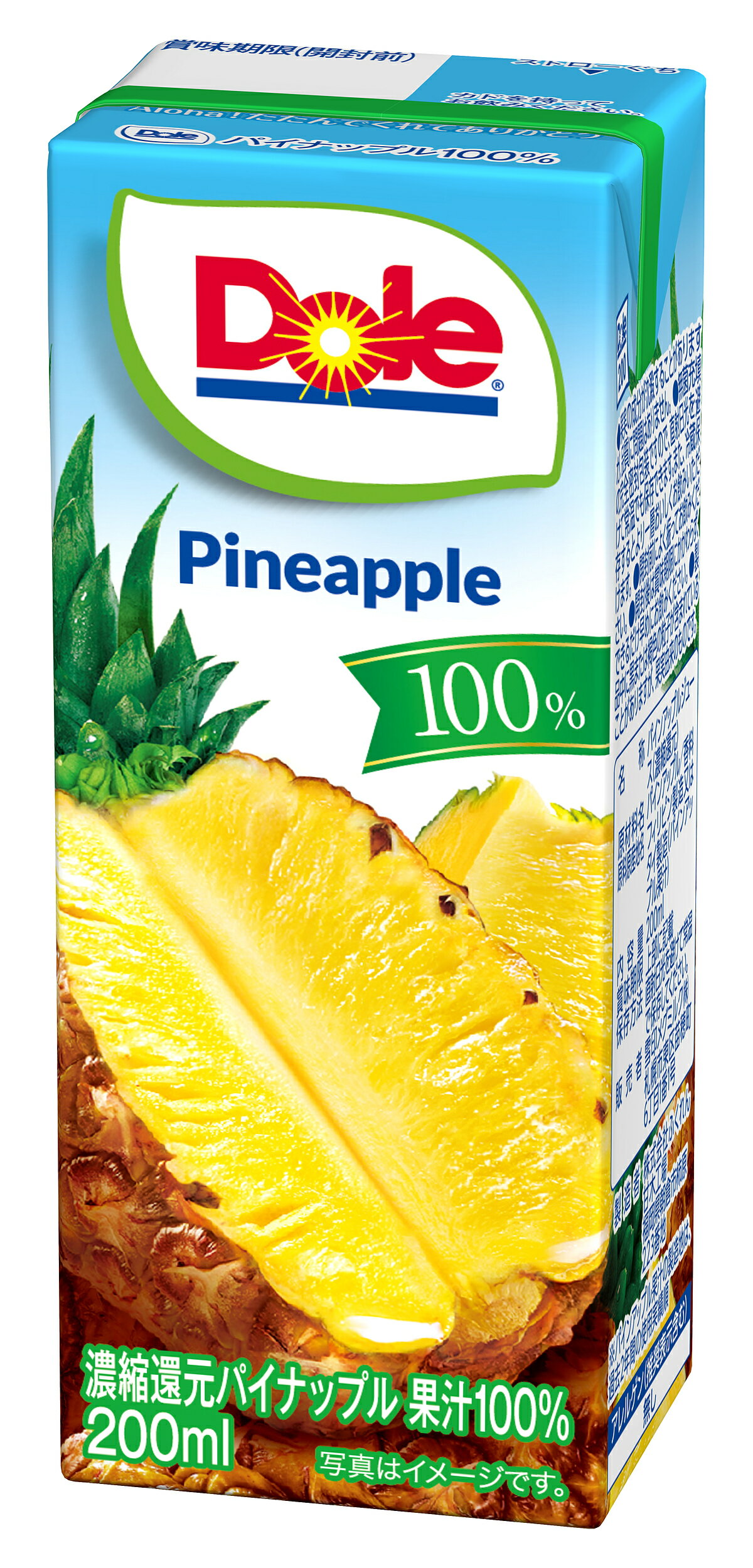 눈표 메그 밀크 Dole 파인애플 100 % LL200ml × 18 개 무료 배송 상온 보존 롱 라이프 상품 종이 팩 인형 과즙 100 % 주스 과일 믹스 주스 과일 주스 파인 애플