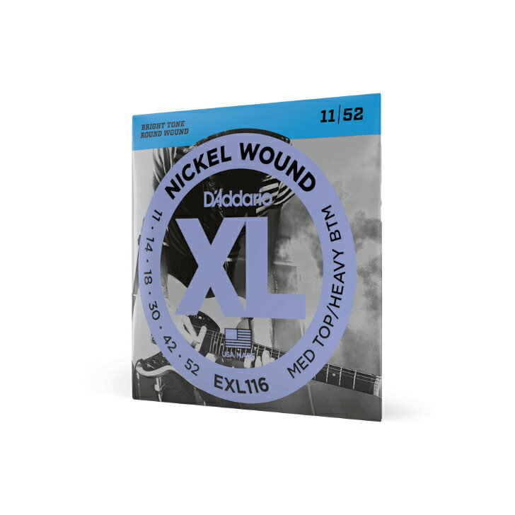 ڥ쥭 ꥪ  D'Addario EXL116 Medium Top/Heavy Bottom 11-52 XL NICKEL ߥǥȥå إӡܥȥ 쥭 쥭  