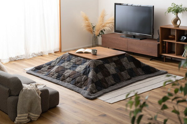 【薄掛コタツ布団 正方形】 こたつ布団 コタツふとん こたつふとん 癒し 保温正方形 サイズ約190×190 シンプル おしゃれ モダン カジュアル 西海岸 ヴィンテージ ナチュラル 北欧 和室 薄掛け フリース なめらかな肌触り