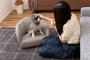 【ペットソファ】 ペットベッド ペット用 ペット用品 ベッド シンプル おしゃれ 北欧 グレー アイボリー ファブリック 布地 コンパクト 軽量 低い 犬 猫 ドッグ キャット