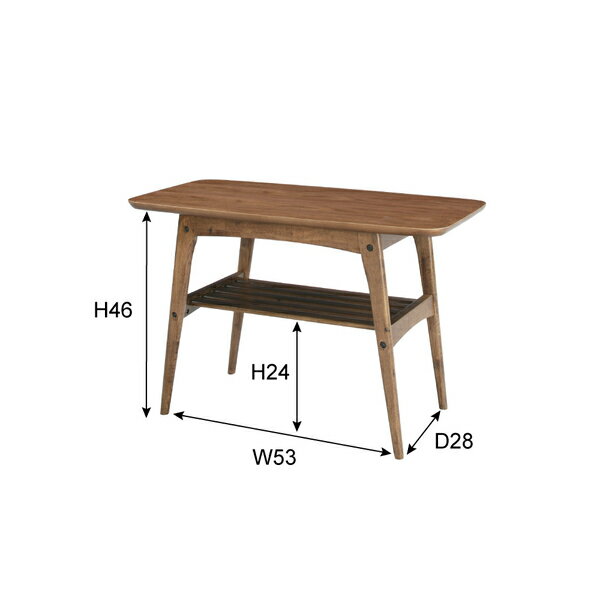 【トムテ センターテーブルS】 コーヒーテーブル 北欧 マガジンラック付 カジュアル おしゃれ 天然木 木製 カフェテーブル 棚付テーブル パソコンデスク ナチュラル [3]