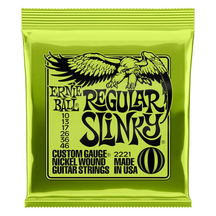 【最大10倍スーパーセールポイント優待キャンペーン】ERNIE BALL アーニーボール エレキギター弦 2221 Regular Slinky NICKEL WOUND ELECTRIC GUITAR STRINGS - 10-46 GAUGE アーニー ボール スーパースリンキー エレキ弦 エレキ ギター 弦