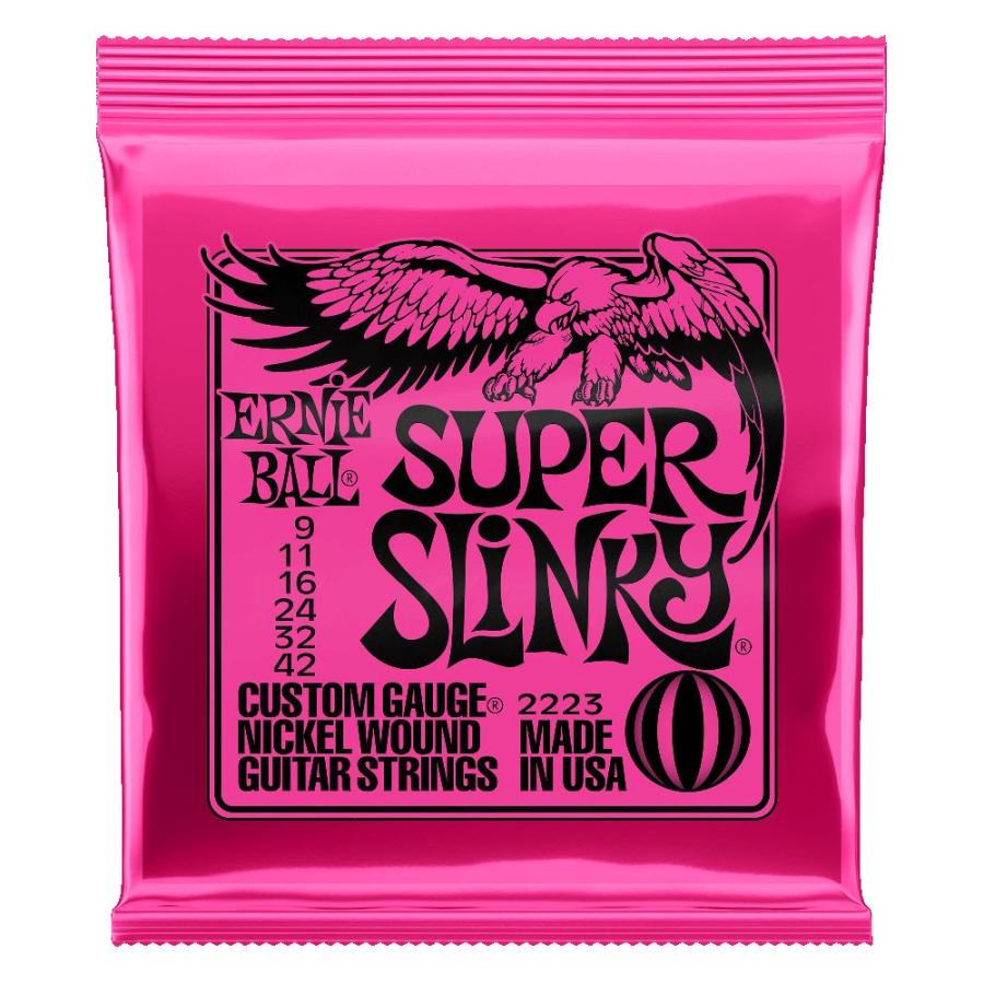 【最大10倍スーパーセールポイント優待キャンペーン】ERNIE BALL アーニーボール エレキギター弦 2223 Super Slinky SUPER SLINKY NICKEL WOUND ELECTRIC GUITAR STRINGS 9-42 GAUGE アーニー ボール スーパースリンキー エレキ弦 エレキ ギター 弦