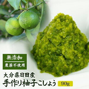 手作り柚子こしょう (青 赤) 瓶入り 90g 粗挽き 大分県日田産お取り寄せグルメ ゆずごしょう 柚子胡椒 薬味 保存料不使用 大分県特産 大分土産 ゆずこしょう【クール】