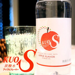 炭酸水 KUOS アップル フレーバー 500ml×24本 強炭酸水 無糖炭酸飲料 透明炭酸飲料 カロリーゼロ【送料無料】