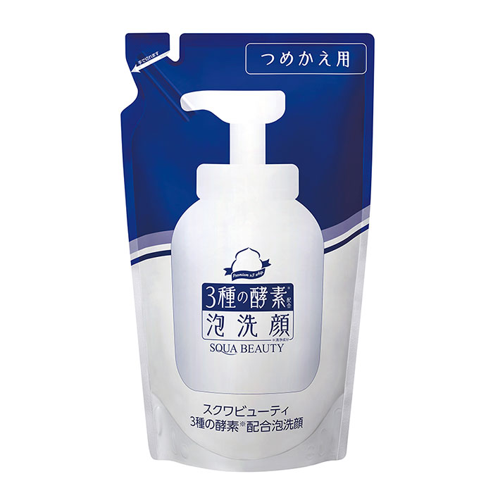 【 スクワビューティ 3種の酵素配合泡洗顔 つめかえ用 400mL 】 泡洗顔 酵素 洗顔 酵素洗顔 大容量 洗顔料 洗顔フォーム ホイップ洗顔 フェイスウォッシュ フェイスフォーム 無添加 石鹸 詰替え スクワラン パパイン プラセンタエキス 日本製 生協 公式のサムネイル