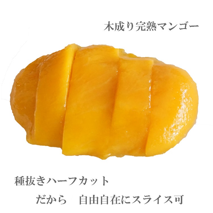 マンゴー（木成り完熟） ハーフカット 1Kg 最高水準 カラパオマンゴー 冷凍マンゴー 冷凍フルーツ 冷凍果物