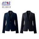 事務服 ジャケット レディース HCJ8010 アイトス ストレッチ ストライプ