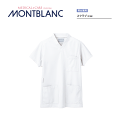 【住商モンブラン/MONTBLANC】【ジャケット（男女兼用・半袖） 白 72-611　メディカル/メディカルウェア/クリニック/レディース/白衣/ナース/医療/ドクター】