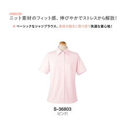 事務服 制服 半袖ブラウス シャツ レディース ホームクリーニング セロリー Selery S36803 吸水 速乾 透け防止