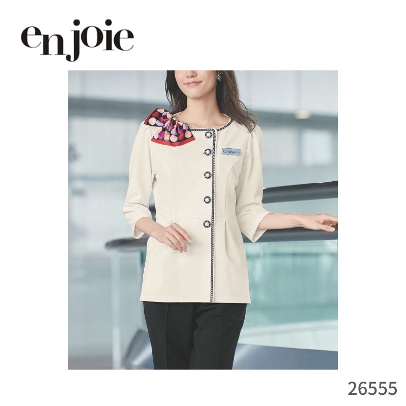 事務服 ジャケット レディース 洗える ジョア en joie ソフトジャケット en joie 26555 リップルニット..