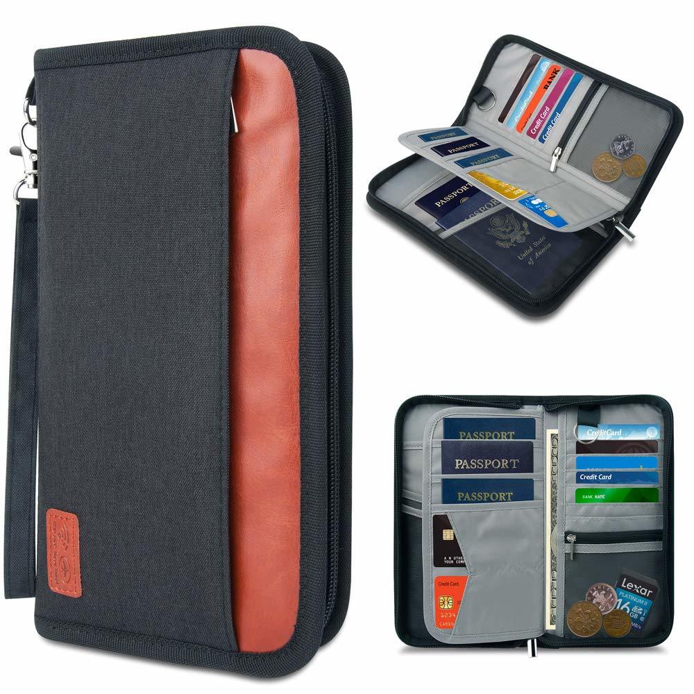 パスポートケース スキミング防止パスポートバッグ