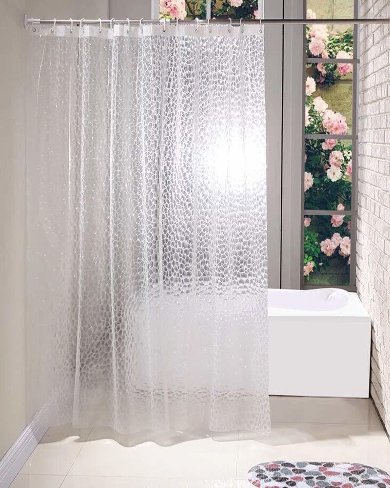 シャワーカーテン透明 ビニール 防カビ 防水 間仕切り 浴室 お風呂 洗面所 120cm×180cm EVA製