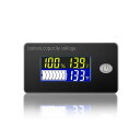 LCDデジタル電圧計 温度計搭載 車 バイク 電池残量表示 バッテリーチェッカー　電圧計　温度計
