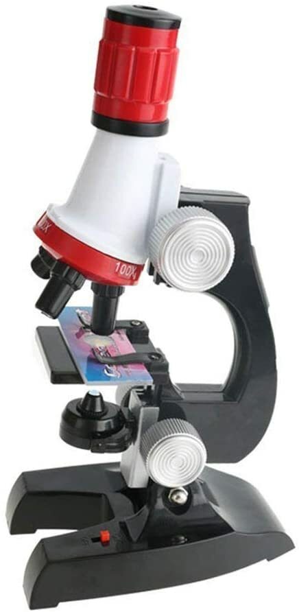 子供顕微鏡セット 初心者顕微鏡セット 初心者用小学生科学実験知恵玩具 倍率切り替え可能（100X 400X 1200Xの拡大倍率