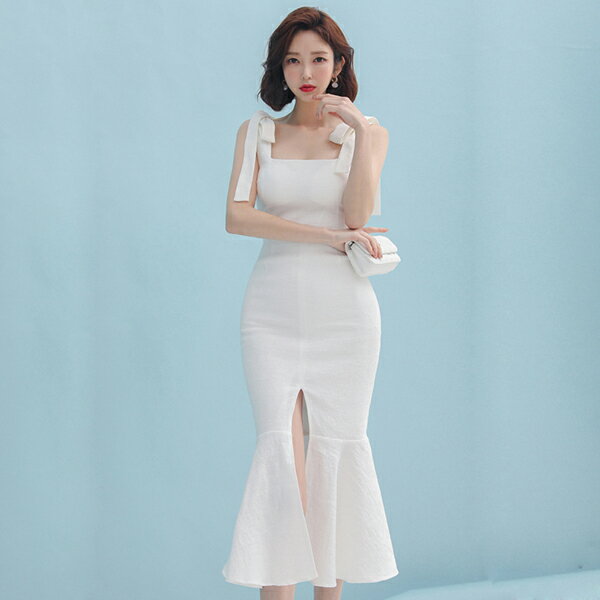 タイトワンピース 姫系ワンピース 　パーティードレス　ロング丈ワンピース　フォーマル　キャバドレス　前スリット　ノースリーブ　セクシー 着痩せ 大きいサイズ オシャレ エレガント 大人かわいい おしゃれ　結婚式　二次会　披露宴　春夏　韓国ファッション