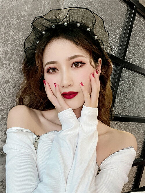 ヘッドアクセサリー 気質 百掛け sweet系 姫系　お嬢様　ヘアバンド ヘッドバンド ...