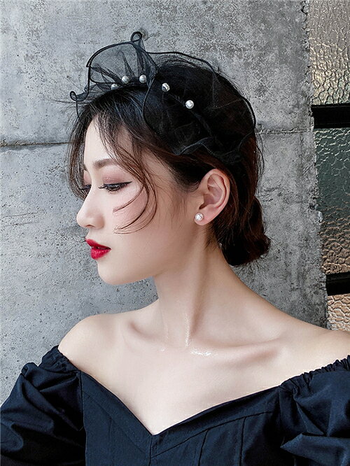 ヘッドアクセサリー 気質 百掛け sweet系 姫系　お嬢様　ヘアバンド ヘッドバンド ...