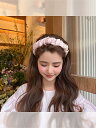 ヘアーアクセサリー　 カチューシャ　キラキラ　花柄　気質 百掛け sweet系 姫系　お嬢様　ヘアバンド ヘッドバンド ヘアピン プレスヘア カジュアル 上品 大人 かわいい おしゃれ フォーマル 二次会 結婚式 お呼ばれ 韓国ファッション