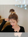 パール付きベロアビッグ シュシュ 上品 ボリューム ヘアアクセサリー 大きめ 大人っぽい プレゼント シンプル 人気 流行 百掛け sweet系 姫系 お...