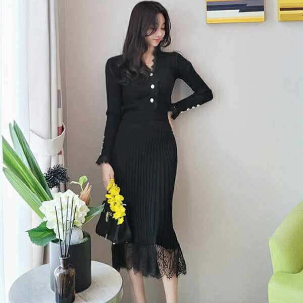 セットアップ ニット レディース ニットワンピース タイト 2点セット トップス スカート ロング丈 おしゃれ カジュアル フォーマル 通勤 オフィス OL お...